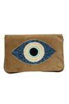 NR BY NIDHI RATHI_Gold Cut Dana And Bead Work Evil Eye Embroidered Sling Bag _Online_at_Aza_Fashions