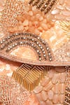 NR BY NIDHI RATHI_Peach Embellished Flap Bag _at_Aza_Fashions