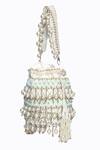 Shop_NR By Nidhi Rathi_White Embroidered Pearl Potli_at_Aza_Fashions