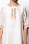 Shop_Bhavik Shah_White Handwoven Chanderi Silk Kurta Set_Online_at_Aza_Fashions