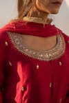 Shop_Apeksha Jain Label_Red Marori , Gota Patti Round Hand Embroidered Anarkali Set _Online_at_Aza_Fashions