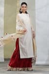 Shop_Weaver Story_White Pure Chanderi Silk Zardozi Dupatta _at_Aza_Fashions