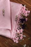 Buy_Weaver Story_Pink Pure Chanderi Silk Embroidered Zardozi Work Dupatta _Online_at_Aza_Fashions