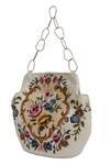 Shop_The Leather Garden_White Embroidered Floral Handbag _Online_at_Aza_Fashions