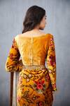 Shop_Torani_Yellow Silk Velvet V Neck Sunehra Makhmal Enakshi Blouse _at_Aza_Fashions