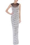 Buy_Chisel by Meghna Ramrakhiya_White Round Embellished Gown For Women_at_Aza_Fashions