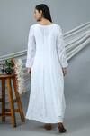 Shop_The Chikankarists_White Cotton Chikankari Anarkali_at_Aza_Fashions