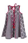 Buy_Charkhee_Grey Cotton Printed Dress For Girls_at_Aza_Fashions