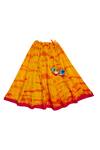 Shop_Charkhee_Yellow Cotton Tie Dye Gota Work Lehenga Set _Online_at_Aza_Fashions