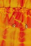 Charkhee_Yellow Cotton Tie Dye Gota Work Lehenga Set _at_Aza_Fashions