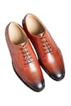 Buy_Dmodot_Brown Leather Derby Shoes _at_Aza_Fashions