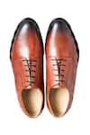 Shop_Dmodot_Brown Leather Derby Shoes _at_Aza_Fashions