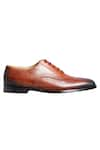 Dmodot_Brown Leather Derby Shoes _Online_at_Aza_Fashions