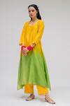Buy Chrkha Yellow Chanderi Silk Cotton Lining Shantoon Embroidered Ombre Kurta Set For Kids Online at Aza Fashions Buy_Chrkha_Yellow Chanderi Silk Cotton Lining Shantoon Embroidered Ombre Kurta Set For Kids_Online_at_Aza_Fashions