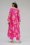 Shop_Chrkha_Pink Chanderi Silk Cotton Lining Shantoon Printed Embroidered Kurta Set _at_Aza_Fashions