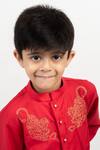 Buy_Partykles_Embroidered Kurta Set For Boys_Online_at_Aza_Fashions