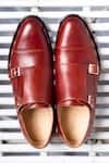 Buy_Dmodot_Red Double Monk Shoes _at_Aza_Fashions