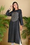 Dyelogue_Black Mulberry Silk Sequin Embroidered Bodice Kurta _Online_at_Aza_Fashions