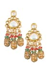 Buy_Chhavi's Jewels_Gold Plated Kundan Pendant Drop Choker Set _Online_at_Aza_Fashions