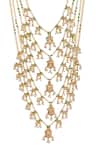 Chhavi's Jewels_Gold Plated Kundan Bead Layered Necklace _Online_at_Aza_Fashions