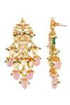 ChhavI'S Jewels_Gold Plated Piping, Studs Bead Drop Dangler Earrings _Online_at_Aza_Fashions