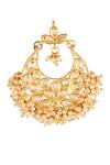 Buy_ChhavI'S Jewels_Gold Plated Chains, Beads Drop Chandbali Earrings _Online_at_Aza_Fashions
