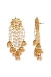 ChhavI'S Jewels_Gold Plated Pearls, Diamonds Bead Drop Dangler Earrings _Online_at_Aza_Fashions