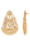 ChhavI'S Jewels_Gold Plated Piping, Stones Bead Drop Dangler Earrings _Online_at_Aza_Fashions