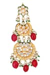 Buy_ChhavI'S Jewels_Gold Plated Stones, Beads Kundan Tiered Danglers _Online_at_Aza_Fashions