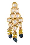 Shop_ChhavI'S Jewels_Gold Plated Stones, Beads Kundan Choker Set _Online_at_Aza_Fashions