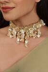 Buy_House Of D"Oro_White Stone Sampaguita Choker_at_Aza_Fashions