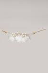 Buy_House Of D"Oro_White Stone Jasmine Feather Choker_Online_at_Aza_Fashions