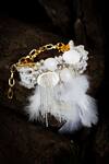 House Of D"Oro Gold Plated Beads Jasmine Uneven Tassel Feather Bracelet Online at Aza Fashions House Of D"Oro_Gold Plated Beads Jasmine Uneven Tassel Feather Bracelet_Online_at_Aza_Fashions