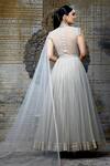 Shop_Shantnu Nikhil_White Velvet Embroidered Anarkali With Dupatta_at_Aza_Fashions