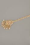 House Of D"Oro_Gold Plated Pearls Handmade Maangtikka_Online_at_Aza_Fashions