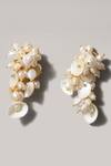 House of D'oro_White Stone Spathiphyllum Tassel Shell Pearl Necklace Set _Online_at_Aza_Fashions