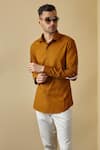 Buy_Seven_Brown Cotton Shirt _at_Aza_Fashions