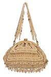 Shop_Lovetobag_Gold Embellished Amara Soft Pouch With Handle _Online_at_Aza_Fashions