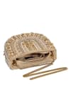 Shop_Lovetobag_Gold Embroidery, Beads, Stones Amara Moon Clutch With Handle _Online_at_Aza_Fashions