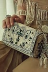 Buy_Lovetobag_Ivory Embellished Bijoux Flapover Clutch With Handle _at_Aza_Fashions