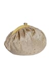 Lovetobag_Gold Embellished Eclat Soft Pouch With Handle _Online_at_Aza_Fashions