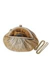 Buy_Lovetobag_Gold Embellished Eclat Soft Pouch With Handle _Online_at_Aza_Fashions