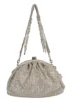 Shop_Lovetobag_Silver Embellished Esme Soft Pouch With Handle _Online_at_Aza_Fashions