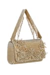 Shop_Lovetobag_Gold Embellished Esme Flapover Clutch With Handle _at_Aza_Fashions