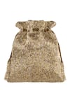 Shop_Lovetobag_Gold Embellished Floret Potli _at_Aza_Fashions