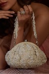 Buy_Lovetobag_Ivory Embellished Myoki Soft Pouch With Handle _at_Aza_Fashions