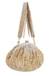 Shop_Lovetobag_Gold Embellished Nora Soft Pouch With Handle _at_Aza_Fashions