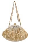 Lovetobag_Gold Embellished Nora Soft Pouch With Handle _Online_at_Aza_Fashions