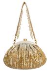 Lovetobag_Gold Embellished Nora Soft Pouch With Handle _Online_at_Aza_Fashions