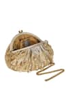 Shop_Lovetobag_Gold Embellished Nora Soft Pouch With Handle _Online_at_Aza_Fashions